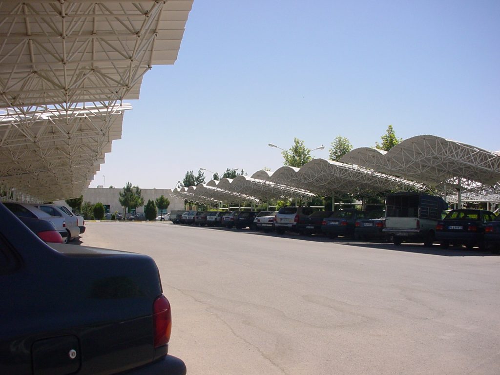 نمای کلی پوشش پارکینگ مدرن
